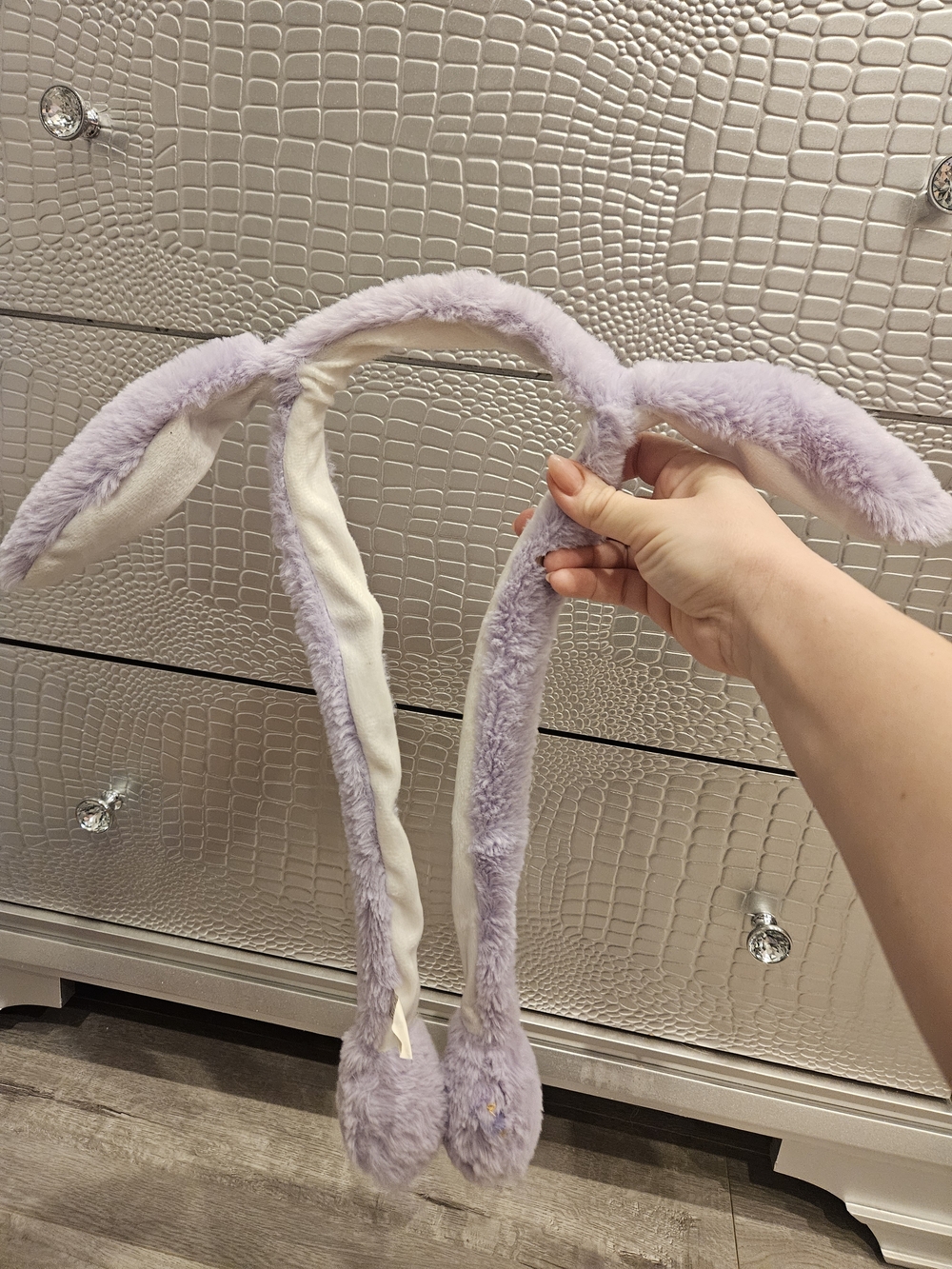 Plush Bunny Ear Headband for Kids - Lavender